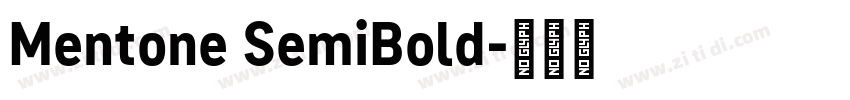 Mentone SemiBold字体转换